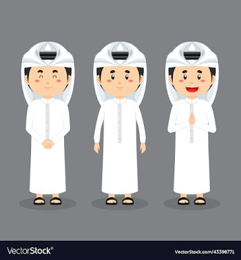 qatar character with various expression