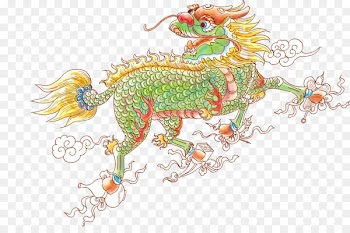 Qilin Illustration - Vector Unicorn 