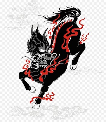 Qilin u7075u517d Clip art - Mighty domineering black unicorn 