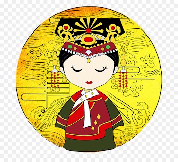 Qing Dynasty, Cartoon, Gege, Yellow PNG