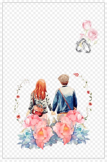 Qixi Festival Significant other Cartoon Illustration - Valentine's Day poster background 