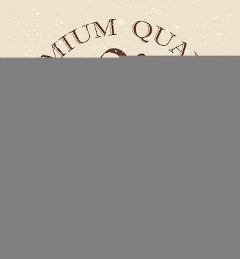 Quality coffee label stamp design element vector image