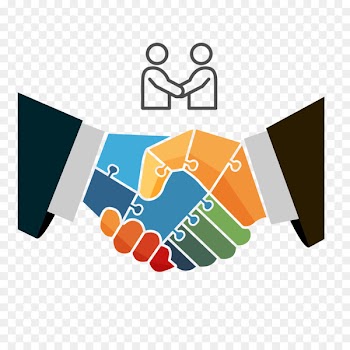 Quality management system Business Control Organization - Flat business cooperation handshake vector 