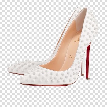 Quartier Pigalle White Sandal High-heeled footwear Court shoe, White high heels transparent background PNG clipart