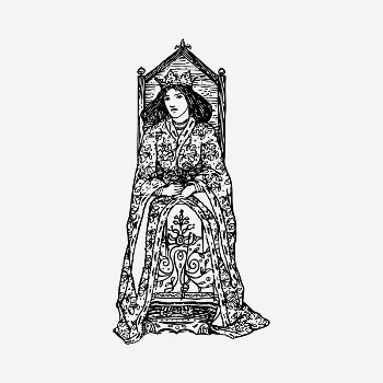 Queen drawing, vintage illustration psd. | Free PSD - rawpixel