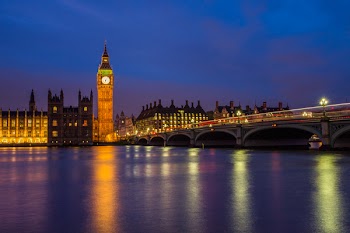 Queen Elizabeth Tower With Lights Turned on at Night