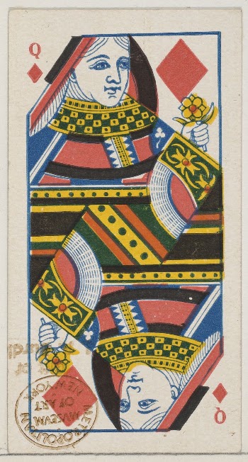 Queen of Diamonds (red), from the Playing | Free Photo - rawpixel