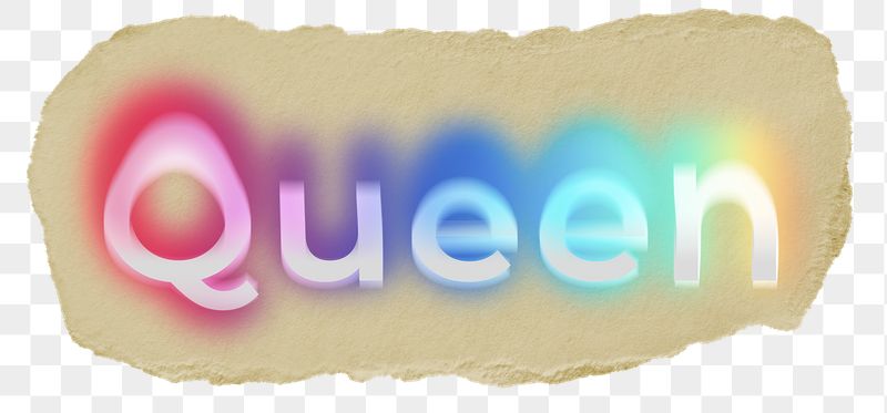 Queen png ripped paper word | Free PNG - rawpixel