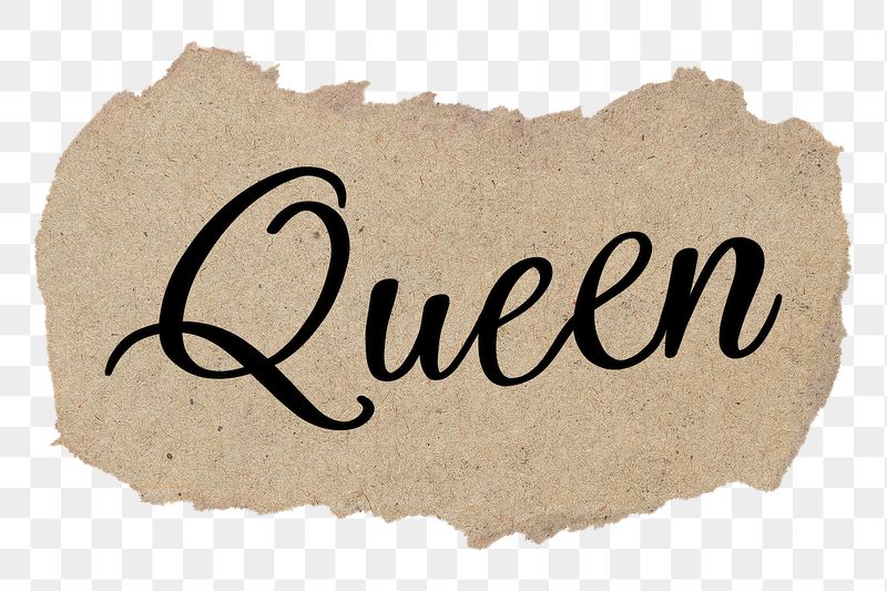 Queen png word, ripped paper, | Free PNG - rawpixel