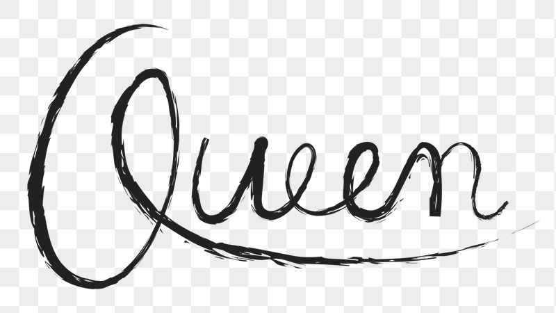 Queen png word sticker, handwritten | Free PNG - rawpixel