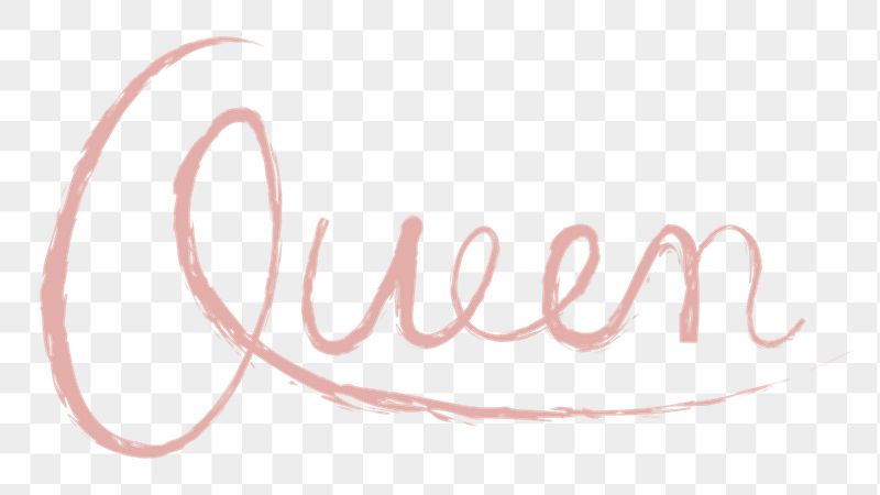 Queen png word sticker, handwritten | Free PNG - rawpixel