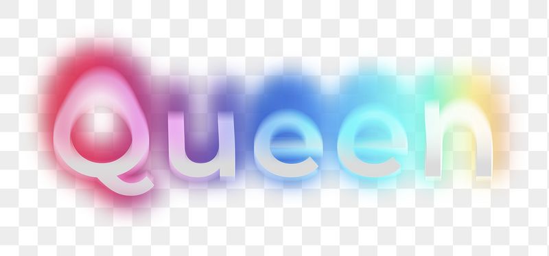 Queen png word sticker, neon | Free PNG - rawpixel