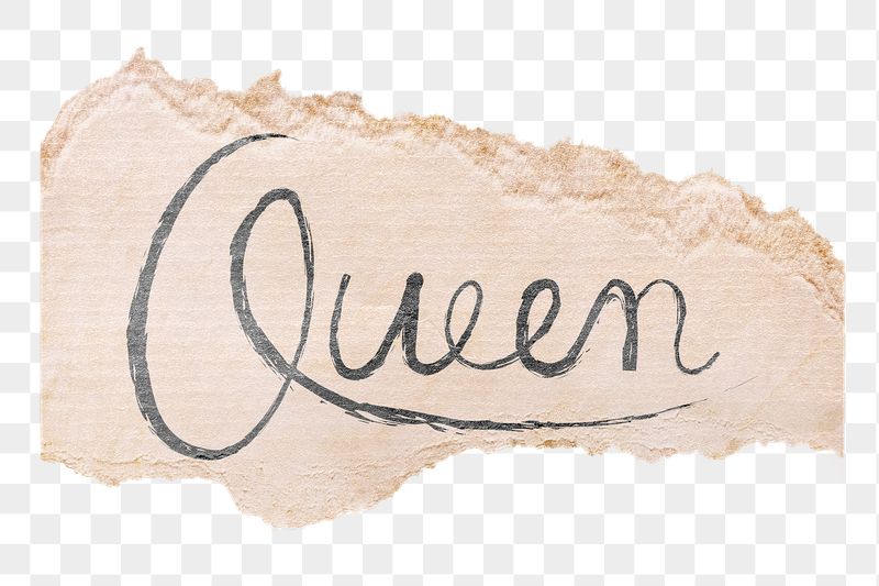 Queen png word sticker, ripped | Free PNG - rawpixel