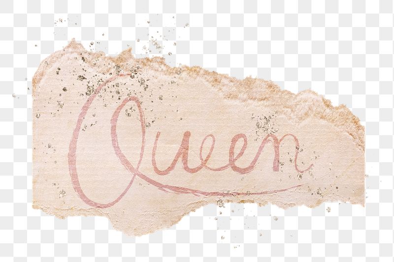 Queen png word sticker, ripped | Free PNG - rawpixel
