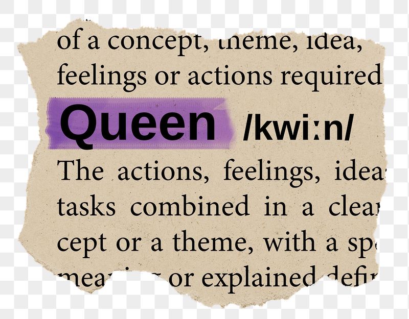 Queen png word sticker, torn | Free PNG - rawpixel