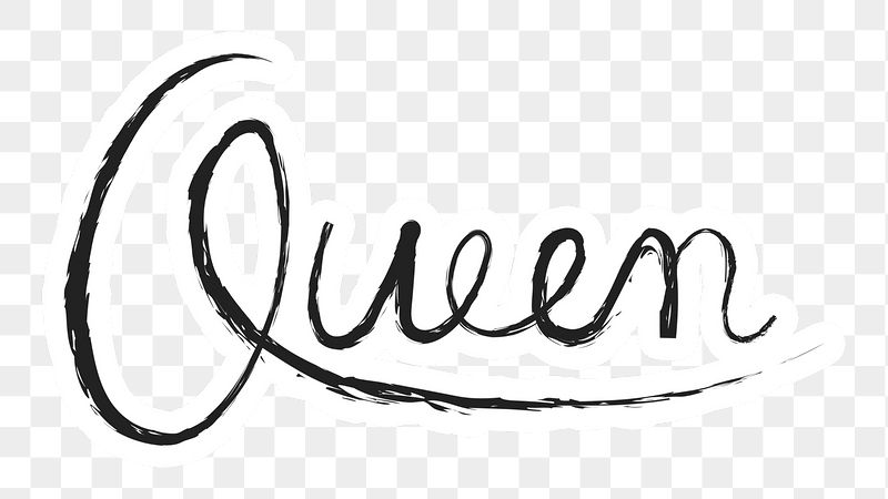 Queen png word sticker typography, | Free PNG - rawpixel