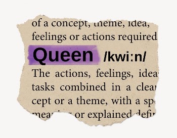 Queen ripped dictionary, editable word | Free PSD - rawpixel