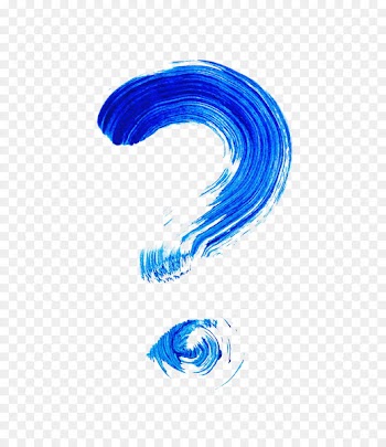 Question mark Blue Icon - Blue watercolor question mark 