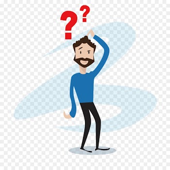 Question mark Icon - Confused cartoon man 