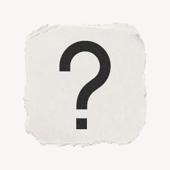 Question mark icon, ripped paper | Free PSD - rawpixel