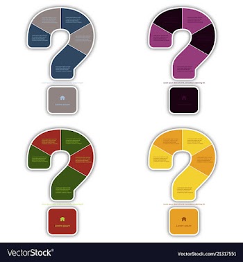 Question mark infographic report template made vector image