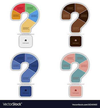 Question mark infographic report template made vector image