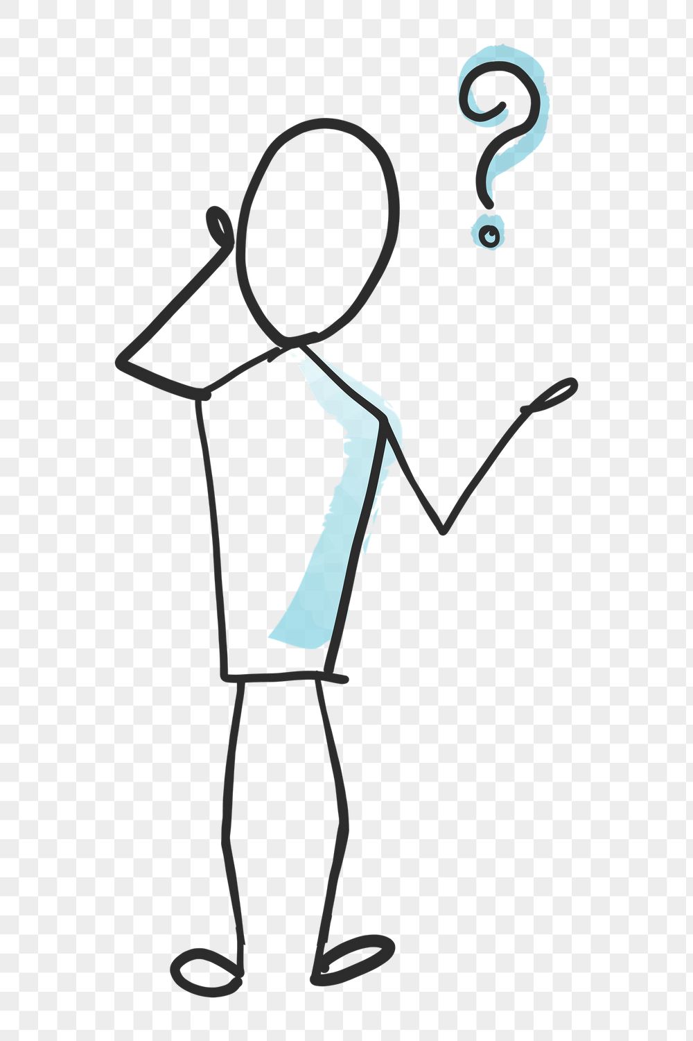 Question png, confused person cartoon | Free PNG - rawpixel