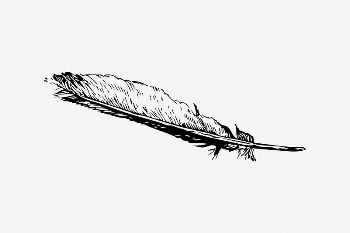 Quill pen collage element, black | Free PSD Illustration - rawpixel