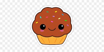 "cute Kawaii Chocolate Cupcake" Stickers By Tigerlynx - Chocolate Muffin Cartoon Cute