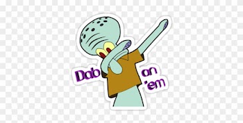 "dabbing Squidward" Stickers By Toptrenddesigns Redbubble - Squidward As A Baby