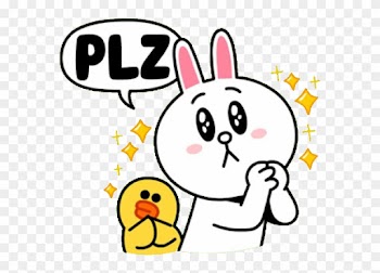 "plz" Korean Phrases, Korean Words, Korean Friends, - Please Line Sticker