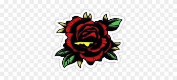 "traditional Rose Tattoo" Stickers By Smittyart - Rose