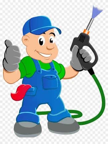 "your Problem Is Our Solution" - Man Pressure Washing Vector