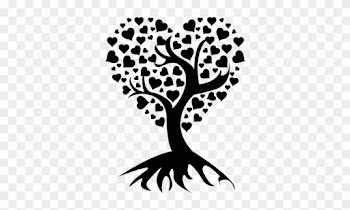 "zaxlab Orthodontics " - Black And White Heart Tree