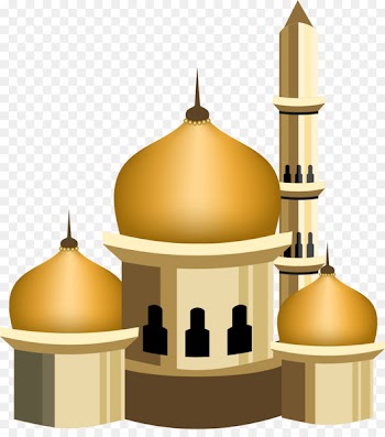 Quran Islam Mosque Muslim Eid al-Fitr - Vector painted golden castle 