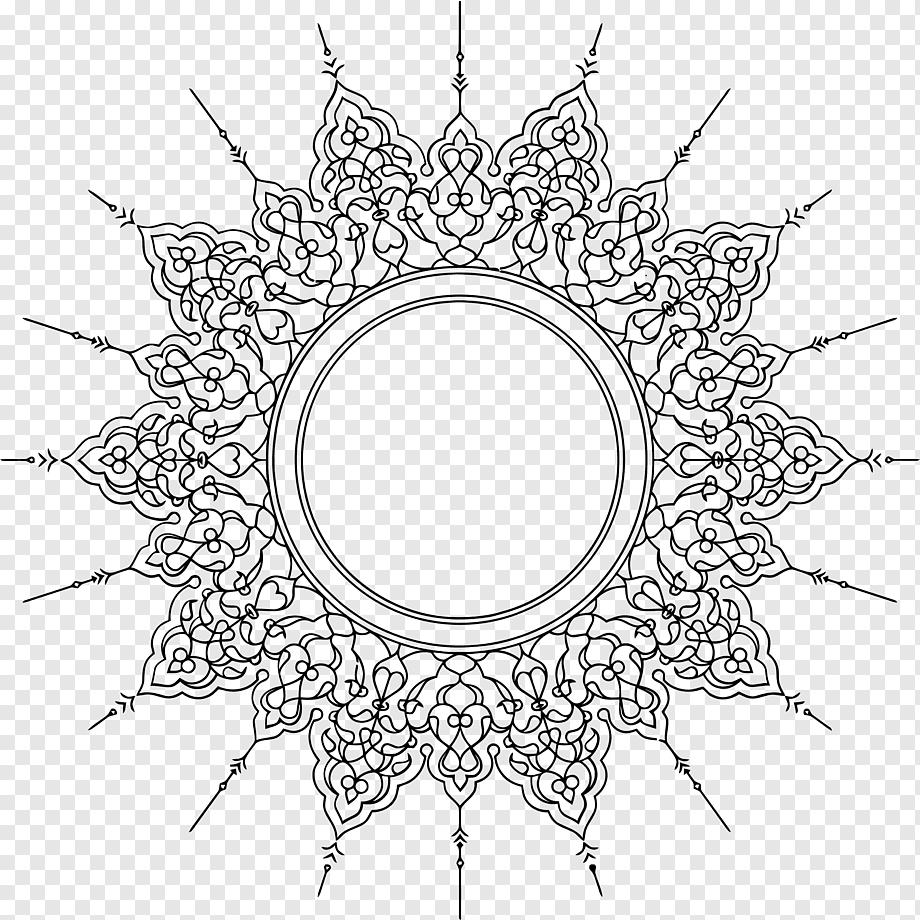 Quran Islamic art Allah Calligraphy, decorative line, leaf, branch, monochrome png