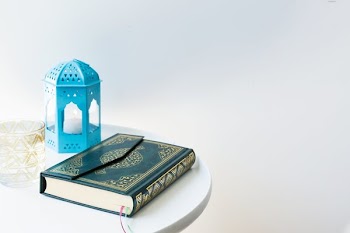 Quran Lantern And Water