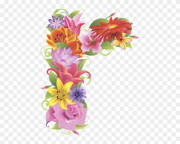 Английский Алфавит, Буква R, Цветочный Алфавит, Цветы, - Bouquet