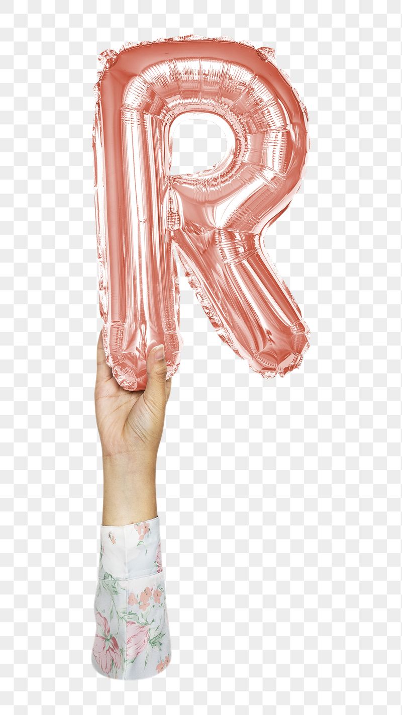 R letter balloon png sticker, | Free PNG - rawpixel