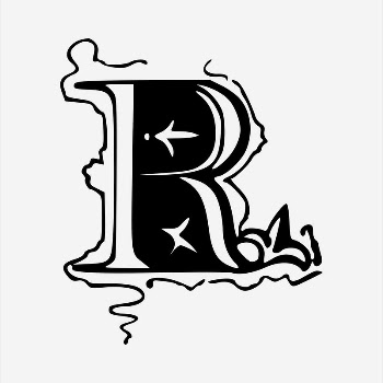 R letter  clipart, vintage | Free Vector - rawpixel