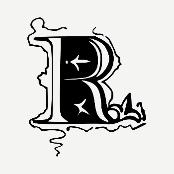 R letter drawing, vintage illustration | Free PSD - rawpixel