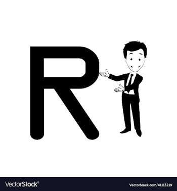r letter logo template