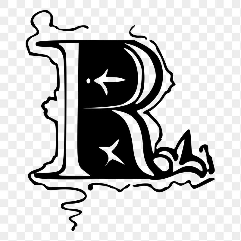 R letter png sticker, vintage | Free PNG - rawpixel