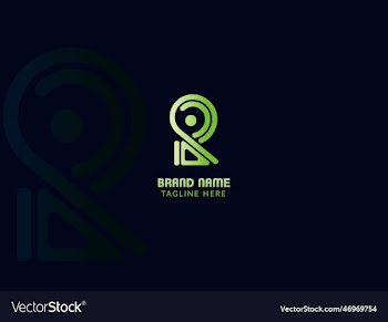 r modern letter logo