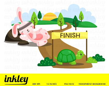 Rabbit and Tortoise Clipart Rabbit and Tortoise Clip Art | Clipartimage.com