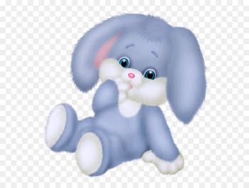 Rabbit Blue Bunny Clip art - Cute Blue Bunny PNG Clipart Picture 