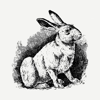 Rabbit drawing, vintage illustration psd. | Free PSD - rawpixel