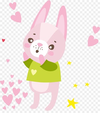Rabbit Easter Bunny Drawing Illustration - Vector hand-painted cute little rabbit 