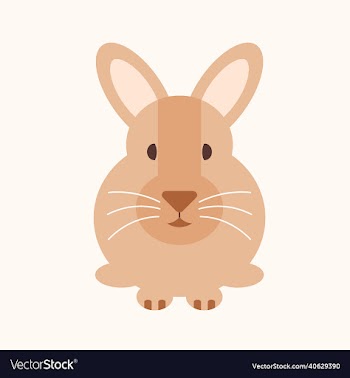 rabbit flat design cartoon isolated