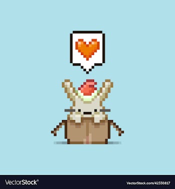 rabbit in red santa hat with red heart